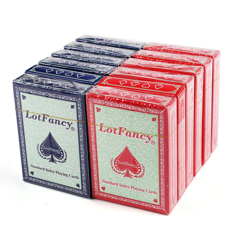 LotFancy Playing Cards, Poker Size Standard Index, 12 Decks of Cards (6  Blue and 6 Red), for Blackjack, Euchre, Canasta, Pinochle Card Game: Buy  Online at Best Price in UAE 