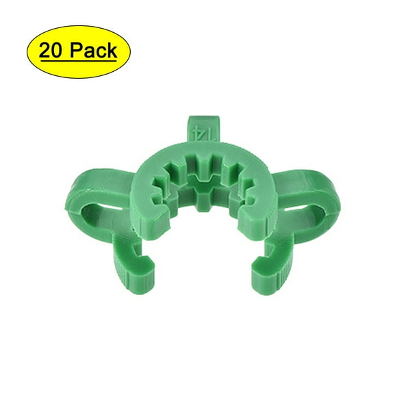 Unique Bargains Lab Joint Clip, Plastic Clamp Mounting Clips for 14/20 or 14/35 Glass Taper Joints Laboratory Connector Green 20Pcs