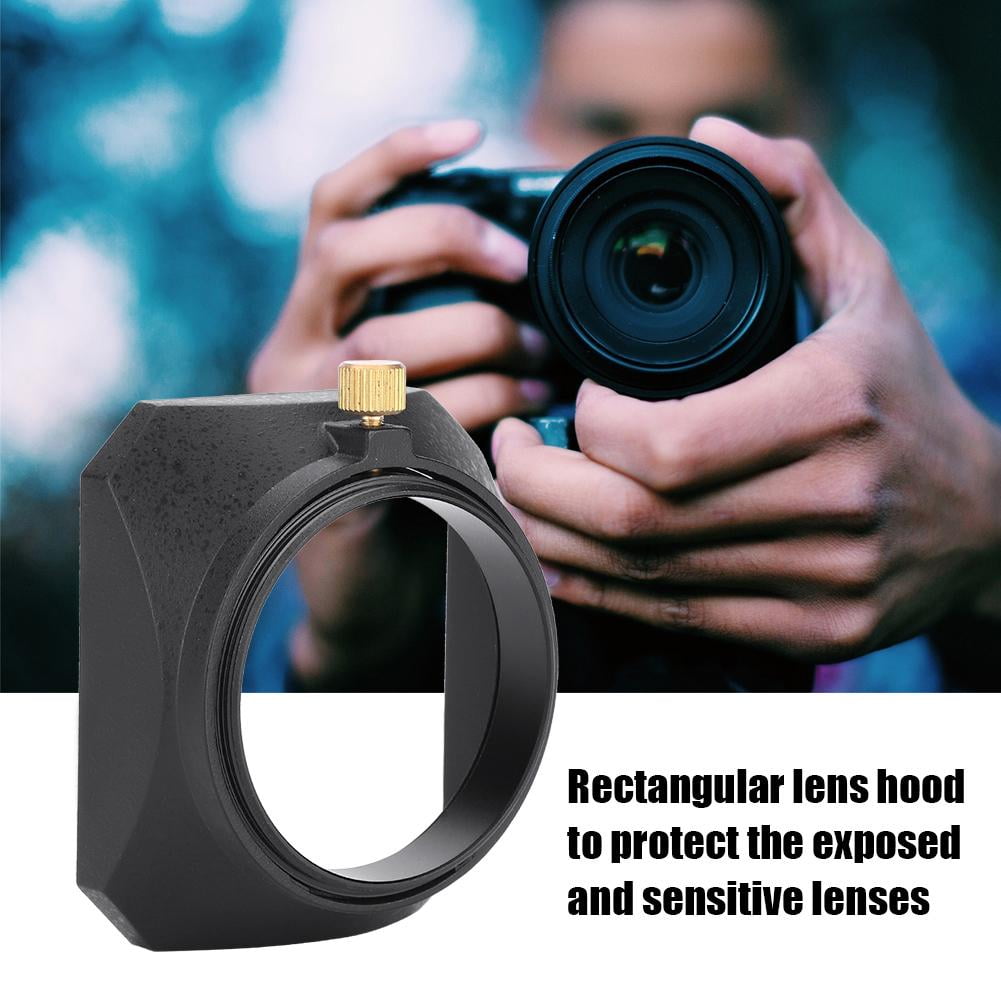 Rdeghly 46mm Square Lens Hood Shade for DV Camcorder Digital Video