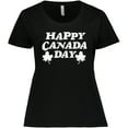 thumbnail image 3 of Inktastic Happy Canada Day with Distressed Maple Leaves Women's Plus Size T-Shirt, 3 of 5