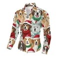 thumbnail image 5 of BLTIBY Christmas Shirt for Men Button Down Long Sleeve Lapel Shirts Cats Printed Casual Holiday Beach Shirts Top Multicolor 4 L, 5 of 8