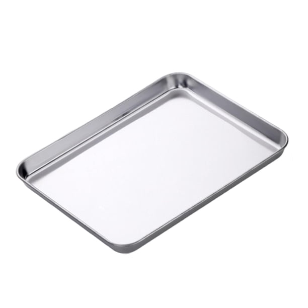 Bandeja para horno de acero inoxidable Bandeja para galletas Compacta Multiusos Rectangular para cocinar Plata