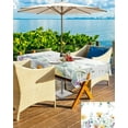 thumbnail image 4 of Spring Floral Outdoor Tablecloth - 60x60 Inch Square Dining Table Cover, Pastoral Eucalyptus Leaves Summer Botanical Waterproof Outdoor Table Cloth with Umbrella Hole & Zipper for Patio, 4 of 5
