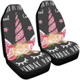 thumbnail image 2 of Juego de 2 fundas de asiento de coche ABPHQTO Unicorn Rose Universal, 2 of 3