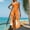 Orange, variant on Women's Swimwear One Piece Fully Covered Solid Color Fashion Sexy No Buckle Adjustable Backless Bikinis Sets