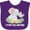 Purple, variant on Inktastic I Love My Big Brother Elephant Family with Flowers Boys or Girls Baby Bib