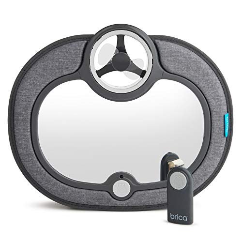 Brica Breeze Baby In-Sight Fan Car Mirror, Gris