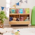 thumbnail image 2 of Costway 5-Cube Kids Bookshelf and Toy Organizer Wooden Storage Bookcase with Wood Legs Natural, 2 of 10