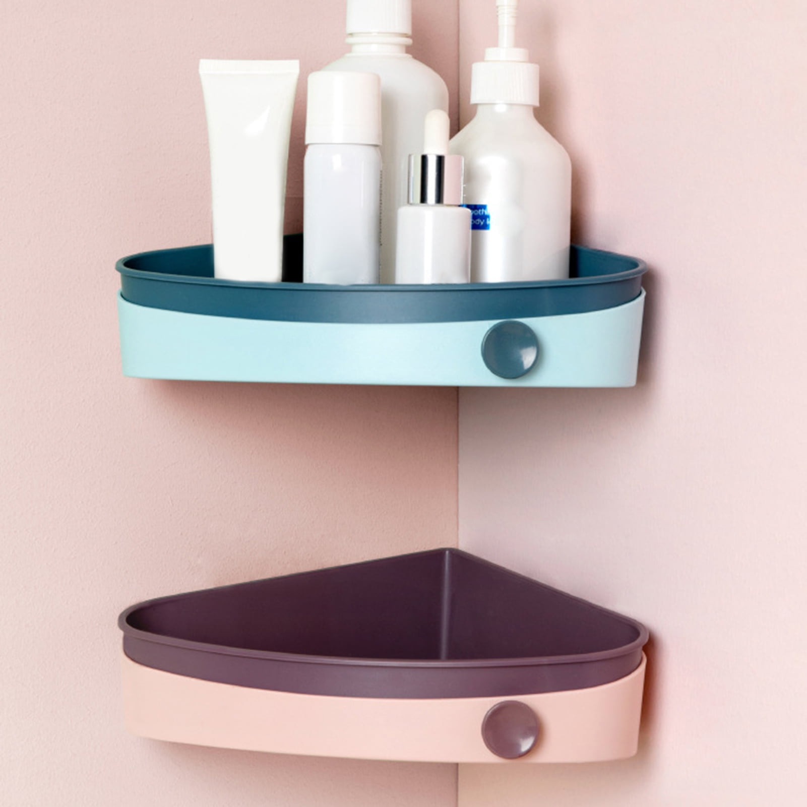 No Drilling Shower Removable Caddy BXIO Wall Mounted Adhesive Bathroom Shelf 