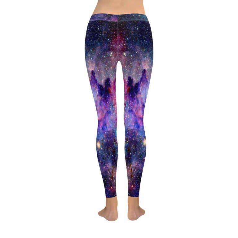GALAXY CAPRI Leggings Womens Leggings Yoga Pants Purple and Grey