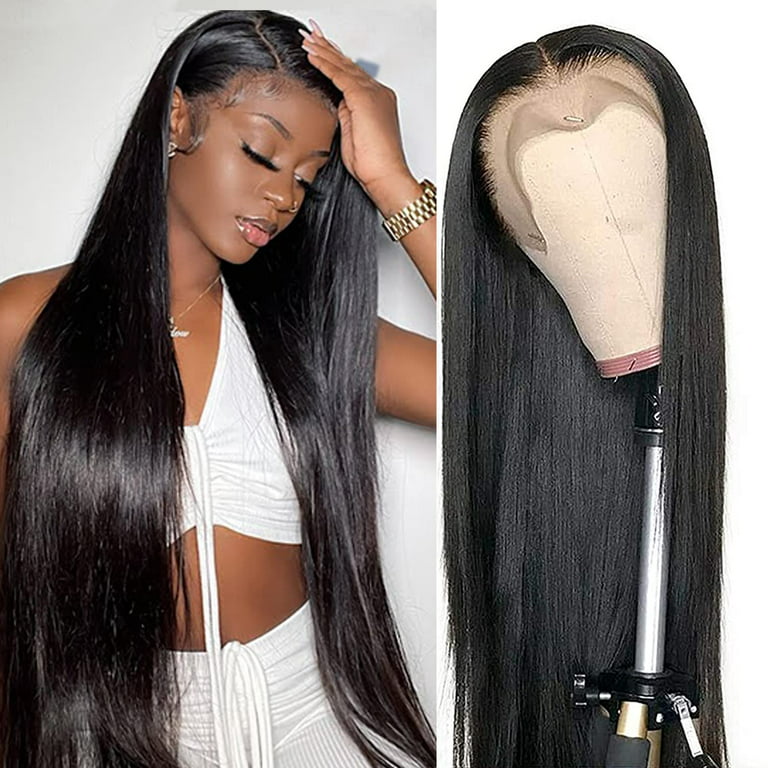 16inch Lace Front Wigs Human Hair Straight Human Hair 13x4 Lace