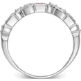 thumbnail image 2 of 14K White Gold Heart Design 1/10 Carat Diamond And Pink Sapphire Complete Bandsize 7 - Jbsp, 2 of 5