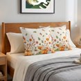 thumbnail image 6 of Pillow Covers 26x26 Set of 2, Orange Green Fall Throw Pillow Covers Decorative Couch Cushion Cover, Pumpkins Botanical Thanksgiving Rustic Microfiber Soft Pillowcases for Bedroom Living Room Sofa, 6 of 9