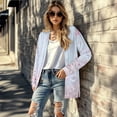thumbnail image 5 of SCRAWLGOD Cherry Blossom Women's Cardigan Sweaters Long Sleeve for Women Dressy Long Sleeve Womens Long Cardigan Size L Stretchable Sweater Jacket for Women Casual, 5 of 7