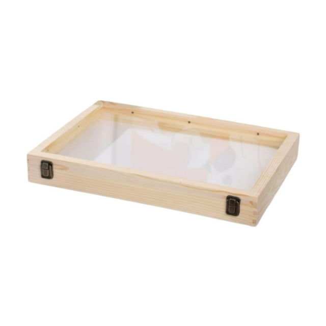 Lipstore Shadow Box Frame Rustic Decorative Memories Box for Flower Medals Handicrafts wood