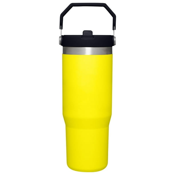 Vaso Stanley Quencher H2.0 Flowstate de acero inoxidable aislado al vacío con tapa y pajita para agua, té helado o café 30oz