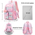 thumbnail image 2 of Lightweight Student Backpack Functional Pockets Large Capacity Girls School Bag, 2 of 3