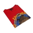 thumbnail image 4 of Men LAVERITA European Fashion Crew Shirt Short Sleeve Lion Medallion 93357 Red, 4 of 6