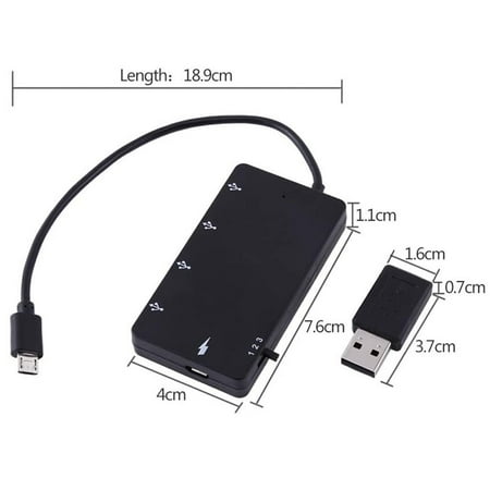 Micro USB 4-Port USB 2.0 Hub OTG Power usb 2.0 hub 4-port Charging ...