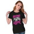 thumbnail image 3 of No One Fights Alone Breast Cancer Womens Fitted Plus Size Graphic Tee Brisco Brands 2X, 3 of 5