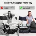 thumbnail image 3 of Juyafio Packing Cubes for Travel 7 Pcs Foldable Set Lightweight Luggage Organizers(Black), 3 of 7