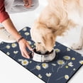 thumbnail image 2 of Boho Daisy Dog Food Mat with Artistic Floral Print, Non-Slip Absorbent Pet Feeding Mat for Dog Lovers, Easy Clean, 2 of 7