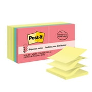 Post-it Dispenser Pop-up Notes, 3 in. x 3 in., Canary Yellow and Poptimistic Collection , 14 Pads/Pack