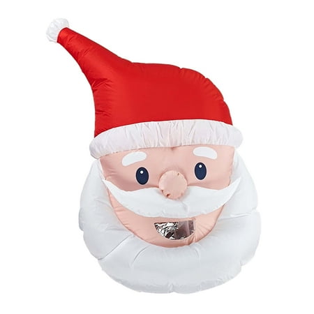 Adult Inflatable Costume Santa Claus Headgear Suit Cute Xmas Santa Headdress