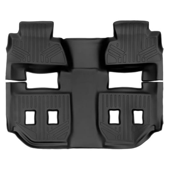 Custom Fit 2nd & 3rd Row Floor Mats Liner for 2015-2020 Chevrolet Suburban, Black