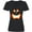 AB-Black, variant on Inktastic Toothy Grin Pumpkin Face in Orange Glow Women's V-Neck T-Shirt
