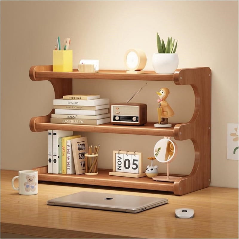 3-Tier Bamboo Shoe Rack, Space-Saving Shoe Organizer for Entryway, Multifunctional Display Shelf, Free Standing Shoe Organizer Shelf