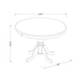 thumbnail image 2 of East West Furniture HLT-CMK-TP Hartland Table 42" diameter Round Table, 2 of 2