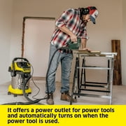 Karcher Shop Vacuum, WD 6 PS, Wet and Dry Vac, Blower Feature, Power Tool Adapter, Heavy Duty - 8 Gallon