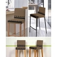 thumbnail image 5 of Brown Black Plaid Bar Stool Covers Set of 4, Vintage Rustic Star Buffalo Check Stretch Washable Bar Chair Covers with Backs, Removable Pub Counter Height Chair Cover for Kitchen Dining Room Cafe, 5 of 7