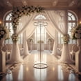 thumbnail image 3 of twisto Arche de Mariage Ronde à Hauteur Réglable Support de Toile de Fond Ronde Déco Polyvalente Arche de Mariage Circulaire pour Douche Nuptiale, 3 of 9