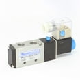 thumbnail image 1 of 5 Ports 4 Way 2 Position Valve 1/8" NPT Wire Leads Single Solenoid AC 24V, 1 of 1
