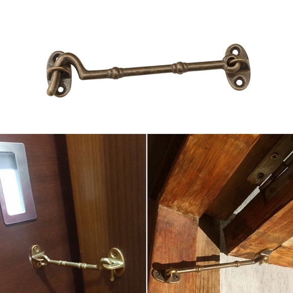 UPGRATOR small cabin hook in antique brass for door fastening 1Pcs