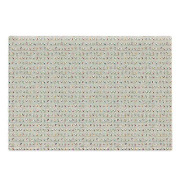 Funny Cutting Board, Playing Girls Boys Game Funny Moments on Polka Dots Backdrop Cartoon, Decorative Tempered Glass Cutting and Serving Board, Large Size, Multicolor, by Ambesonne