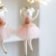thumbnail image 5 of Bonita falda de malla rosa con colgante de ratón de ballet y corona dorada, decoración creativa de ratón para Año Nuevo y Navidad, 5 of 5