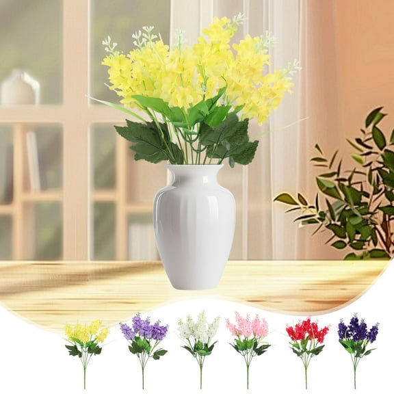 kladzum Artificial Hyacinth Flowers, Simulation Flowers Scandinavian Bouquet for Home Garden Outdoor Cemetery Grave Fences Spring Summer Decor Flower Arrangements