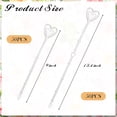 thumbnail image 2 of 100 Pieces Plastic Clear Floral Picks Card Holders Heart Head Flower Pickers Card Holders for Wedding, Birthday Parties, Events, Decorations, 9 Inch, 13 Inch, 2 of 7