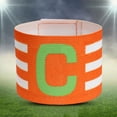 thumbnail image 2 of Brazalete Capitan Band Ajustable Transpirable para El Capitán Fútbol () Naranja, 2 of 7