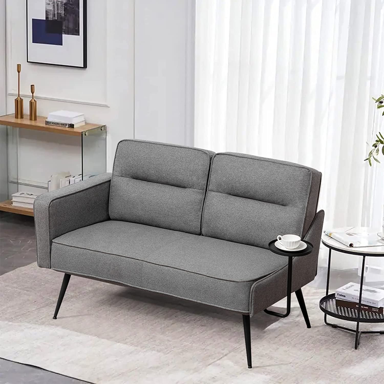 Andworld 45" Small Loveseat,Small Sofa Chair Furniture for Living Room