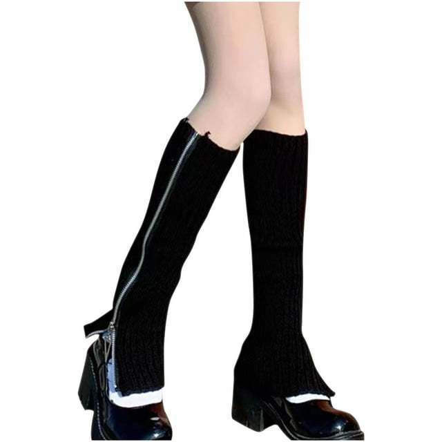 JMYHOAM Chaussettes pour Femmes, Jambières Chaudes d'Hiver Tricotées au Crochet
