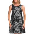 thumbnail image 1 of Fotbe Black Cats In A Garden Vestido de Verano sin Mangas para Mujer – Vestido Midi Línea A, Estilo Camiseta Floral, Vestido Playero Casual y Fluido, 1 of 7