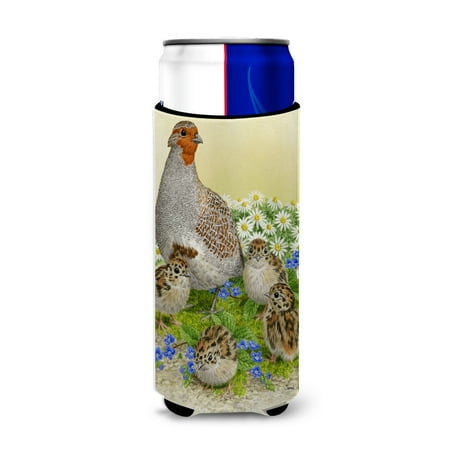 

Carolines Treasures ASA2162MUK Partridge and Chicks Ultra Beverage Insulators for slim cans Slim Can multicolor