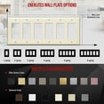 thumbnail image 4 of ENERLITES Decorator Switch Cover, Six Gang Outlet Wall Plate, Mid-Size 6-Gang, Unbreakable Polycarbonate Thermoplastic, UL Listed, 8836M-LA, Light Almond, 4 of 4