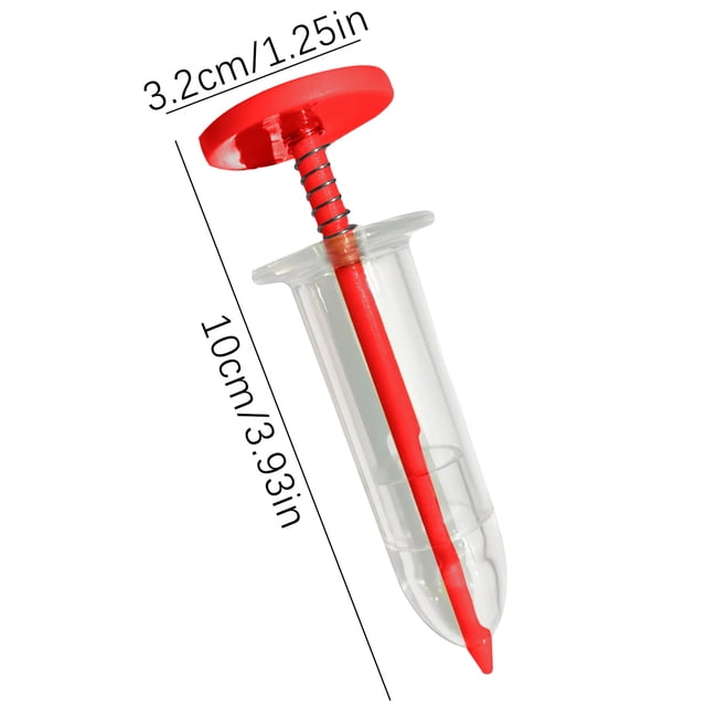 Sembrador Plug Seeder,Herramienta de Jardinería Manual de Semilla de Colza,Sembrador de Jeringa de 10x3.2cm para Semillas Pequeñas,Novel Uso Práctico Al Aire Libre,Dispensador de Semillas,,
