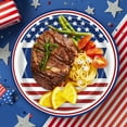 thumbnail image 5 of Yhmxh 16 PCS 4th of July Paper Plates, American Flag Patriotic 7 inch Plates Paper Dessert Plates, Independence Day Red White Blue Holiday Party Tableware Decorations Party Supplies, 5 of 6