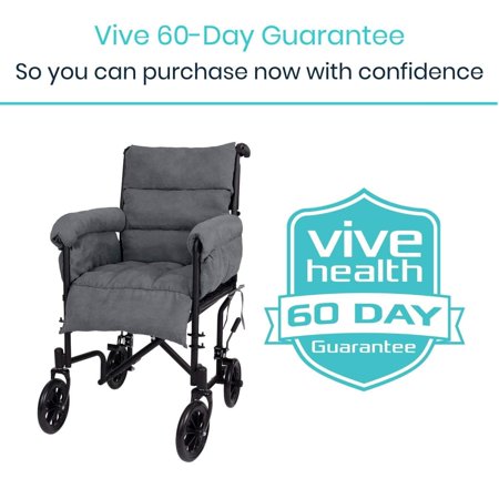 Vive Wheelchair Seat Cushion - Comfortable Back Pressure, Pain Relief - for Desk, Office, Car, Gaming Chair